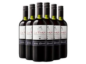 Caixa do vinho sem álcool tinto seco 6 unidades - La Dorni