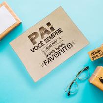 Caixa Dobradiça Decorada Dia dos Pais Presente Pai 26x19x6 Caixa Dobradiça Decorada Dia dos Pais Presente Pai 26x19x6