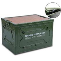 Caixa Dobrável Organizadora de Armazenamento Acampamento Camping Pesca Carro 50L ZELT Caixa Dobrável Organizadora de Armazenamento Acampamento Camping Pesca Carro 50L ZELT