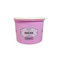 Caixa Doce Tupperware Essences 2,4 Litros - Rosa com Tampa Branca Caixa Doce Tupperware Essences 2,4 Litros - Rosa com Tampa Branca