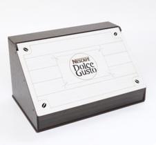 Caixa dolce gusto com tampa tabaco e branca