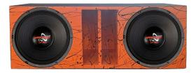 Caixa duto régua 2 alto falantes hard power 12 hp 550 woofer cores