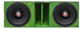 Caixa duto régua 2 alto falantes hard power 12 hp 750 woofer cores