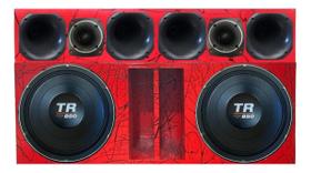Caixa duto régua 2x12 alto falante triton tr850 4ohms + corneteira 4x2 compet Caixa duto régua 2x12 alto falante triton tr850 4ohms + corneteira 4x2 compet