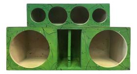 Caixa duto régua cores 2x12 vazia 2 alto falante + corneteira