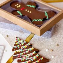 Caixa e Berço - Natal - Biscoito & Árvore Kraft - Crystal - 5 UN - Rizzo