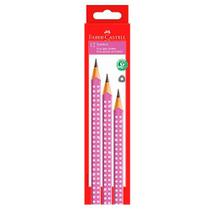 Caixa Ecolápis Grafite Sparkle Rosa com 12 Unidades - Faber-Castell