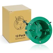 Caixa elétrica CycevSun, PVC redondo, listada pela UL, pacote com 12 Caixa elétrica CycevSun, PVC redondo, listada pela UL, pacote com 12