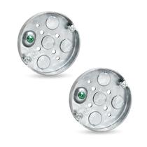 Caixa elétrica DIFFWELY redonda de metal 10 cm, tipo pancake, profundidade de 1,3 cm