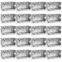 Caixa elétrica Fasmov 10 x 5 x 5 cm, pacote com 20 unidades, aço galvanizado