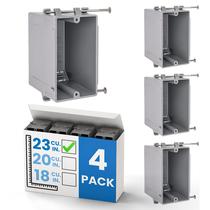 Caixa elétrica OHLECTRIC 1 módulo 23 pol³ em PVC, kit com 4 unidades Caixa elétrica OHLECTRIC 1 módulo 23 pol³ em PVC, kit com 4 unidades
