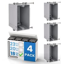 Caixa elétrica OHLECTRIC 18 pol³ em PVC, 4 unidades, fixação por pregos Caixa elétrica OHLECTRIC 18 pol³ em PVC, 4 unidades, fixação por pregos