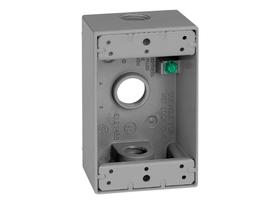 Caixa elétrica Sigma 14252 à prova de intempéries cinza de 3 furos Caixa elétrica Sigma 14252 à prova de intempéries cinza de 3 furos