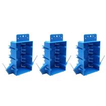 Caixa elétrica XGGYA de PVC para 3 módulos 15 x 9 x 7 cm, fixação com pregos
