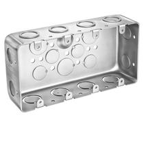 Caixa elétrica Yaocom de 5,4 cm de profundidade, 4 módulos, aço galvanizado