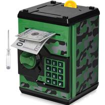 Caixa eletrônico Piggy Bank Vcertcpl Mini Coin Bank Kids Safe Money Jar