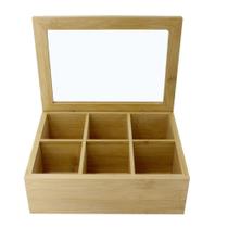 Caixa em bambu retangular com 6 divisorias l24xp18xa7.5cm dynasty Caixa em bambu retangular com 6 divisorias l24xp18xa7.5cm dynasty