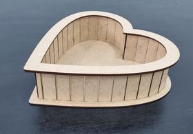 Caixa em formato de coração para cestas grande