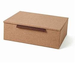 Caixa Em MDF Com Revestimento Em Linho - Mart Caixa Em MDF Com Revestimento Em Linho - Mart