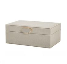 Caixa em MDF com Revestimento em PU Cinza com Textura 9,5x23x15cm - Mart Caixa em MDF com Revestimento em PU Cinza com Textura 9,5x23x15cm - Mart