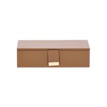 Caixa em MDF com Revestimento em PU Marrom 6,5x24x14,5cm - Mart