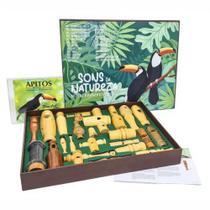 Caixa em MDF pintada com 24 apitos + Tampa + CD - NEWART TOY