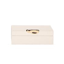 Caixa Em Off White Com Dourado M 25x18,5x8,5cm Caixa Em Off White Com Dourado M 25x18,5x8,5cm