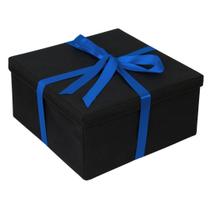 Caixa Embalagem de Presente Dobravel com Laço de Cetin 28X15X28