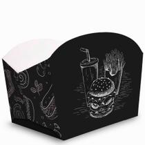 Caixa Embalagem Para Batata-Frita Salgado E Porção 300 Preto