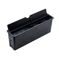 Caixa Embutir Para Mesa Móveis Com 03 Tomada 10/20a New Slim Preta Com Fundo Protetor de Cabos