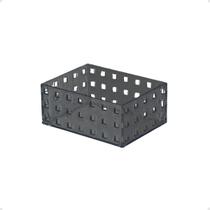 Caixa Empilhavel 756ml Multiuso Organizadora Preta Arthi