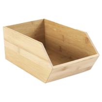 Caixa Empilhavel de Bambu Cozinha Ou 6,4L Organizadora Keep