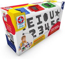 Caixa encaixa letras numeros e animais - estrela Caixa encaixa letras numeros e animais - estrela