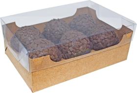 Caixa encanto c/ tampa transp. 06 doces pct c/ 10 un