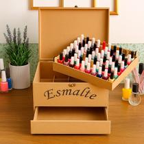 Caixa Esmalte Portátil Porta 63 Esmaltes Maleta Esmaltes Mdf