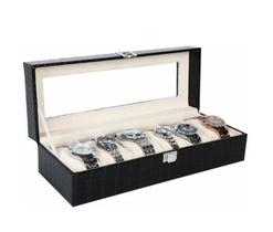 Caixa Estojo Organizadora Porta Relógio - HM6785 - 6 Relógios