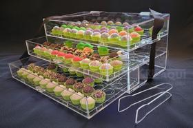 Caixa Expositor acrilico 150 brigadeiros, 3 andares com pegador