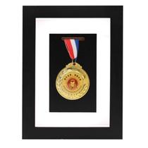 Caixa Expositora para Medalhas WANLIAN 15x20cm Moldura de Madeira Preta