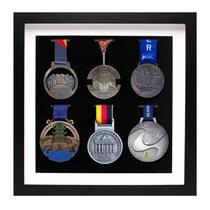 Caixa Expositora para Medalhas WANLIAN 30x30cm Moldura de Madeira Preta