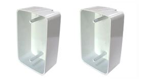 Caixa Externa de Sobrepor em PVC Branca - Kit com 2 Unidades