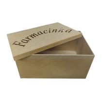 Caixa Farmacinha Tampa Sapato Lisa 30x20x14 Mdf Madeira