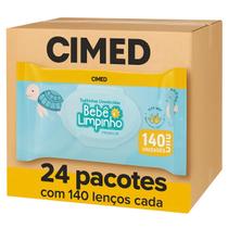 Caixa Fechada De Lencos Umedecidos 24 Unidades Bebe Limpinho