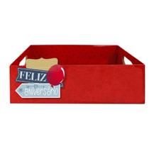 Caixa Feliz Aniversário Vermelha