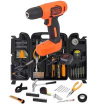 Caixa Ferramenta Completa 129 Pcs + Furadeira Parafusadeira LD008-BR - BLACK DECKER