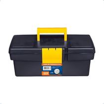 Caixa ferramenta maleta plastica multiuso 12,5" standard preta metasul