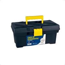 Caixa ferramenta maleta plastica multiuso 16" standard preta metasul