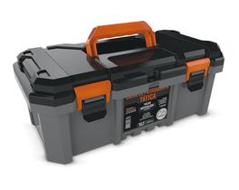 Caixa Ferramentas Plástica Fecho Articulado Reforçado Tática Preta 18,3" - Metasul