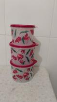 Caixa floral kit com 3 peças Tupperware original