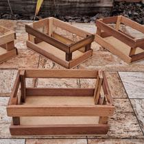 Caixa Floreira Caixote Madeira ripada Medindo 23x14x10