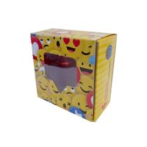 Caixa gaveta c/ visor 4 doces emoticon 1677 ideia 10 unidades Caixa gaveta c/ visor 4 doces emoticon 1677 ideia 10 unidades